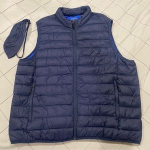 Men’s Club Room Performance Packable Down Vest - Navy - XX-Large - NWT